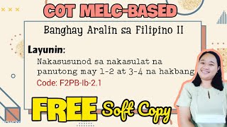 SAMPLE COT LESSON PLAN FILIPINO GRADE 2  | MELC-BASED