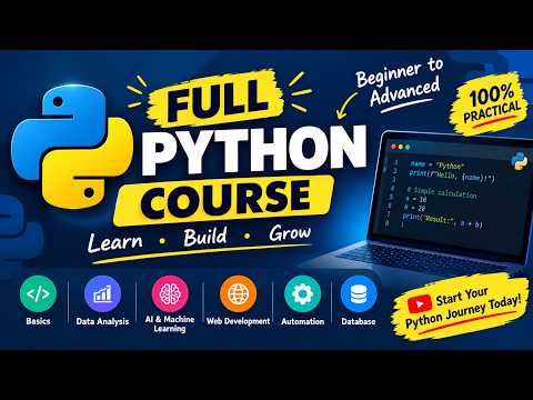 Python Full Course for Beginners 🚀 | Learn Python from Scratch #Python #PythonTutorial  #Programming