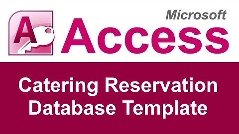 Microsoft Access Catering Reservation Database Template