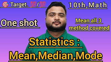 📊 Statistics Class 10 | Mean – Direct Method, Assumed Mean Method, Step-Deviation Method