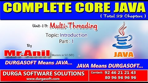 Core Java-Multi-Threading-Introduction-Part 1