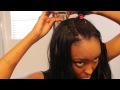 Tutorial SEW-IN: Blending My Short Natural Hair with Jet Black 26" Sleek Extentions|