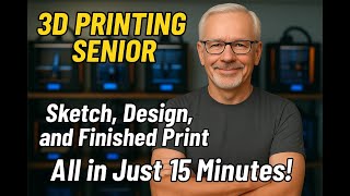 How To Sketch, Design Finish A 3D Printed Part Under 15 Minutes 3D Printing Senior Makes It Easy