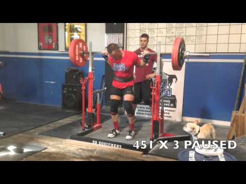 Jason Manenkoff 165 Class Paused Squats Top Set 451x3