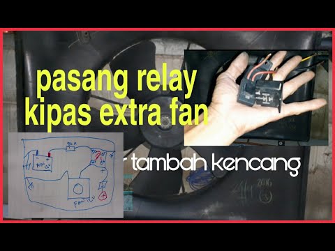 Skema cara pemasangan relay kipas extra fan mobil (buat pemula)