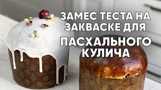 Замес теста на закваске для пасхального кулича