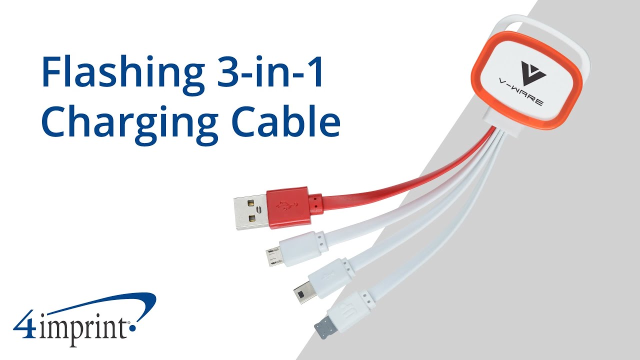 Flashing 3 in 1 Charging Cable - Promotional Products by 4imprint 