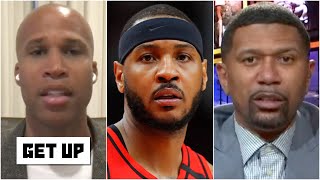 Reacting to Carmelo Anthony voicing concerns about the NBA's 'bubble' | Get Up