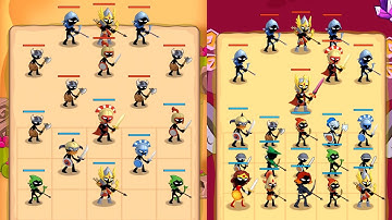 Stickman Merge Master Battle - Blue Stickman Army vs Red Stickman Army, Dual Gameplay, Max Level