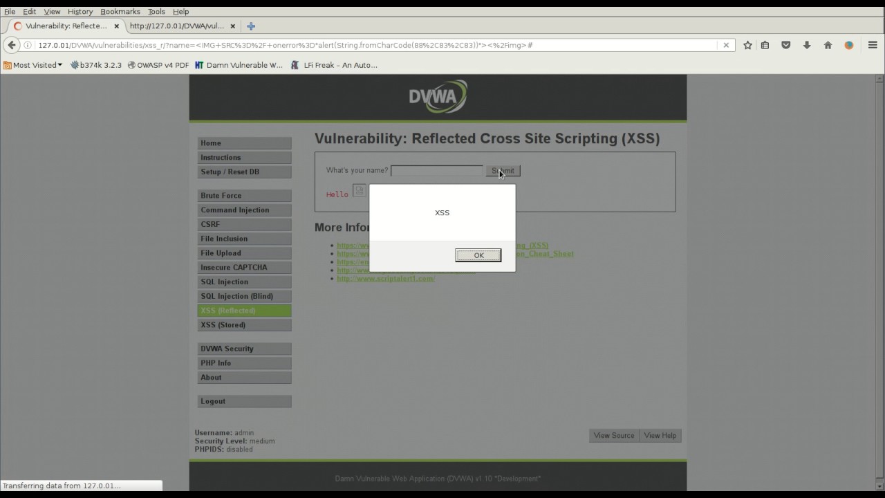 Solved Task 2: DVWA Stored XSS on Medium Security Reset the