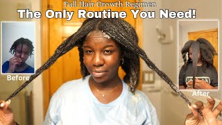 DO THIS IF YOUR HAIR WON'T GROW FOR GUARANTEED HAIR GROWTH| full Washday Routine   Growth Regimen