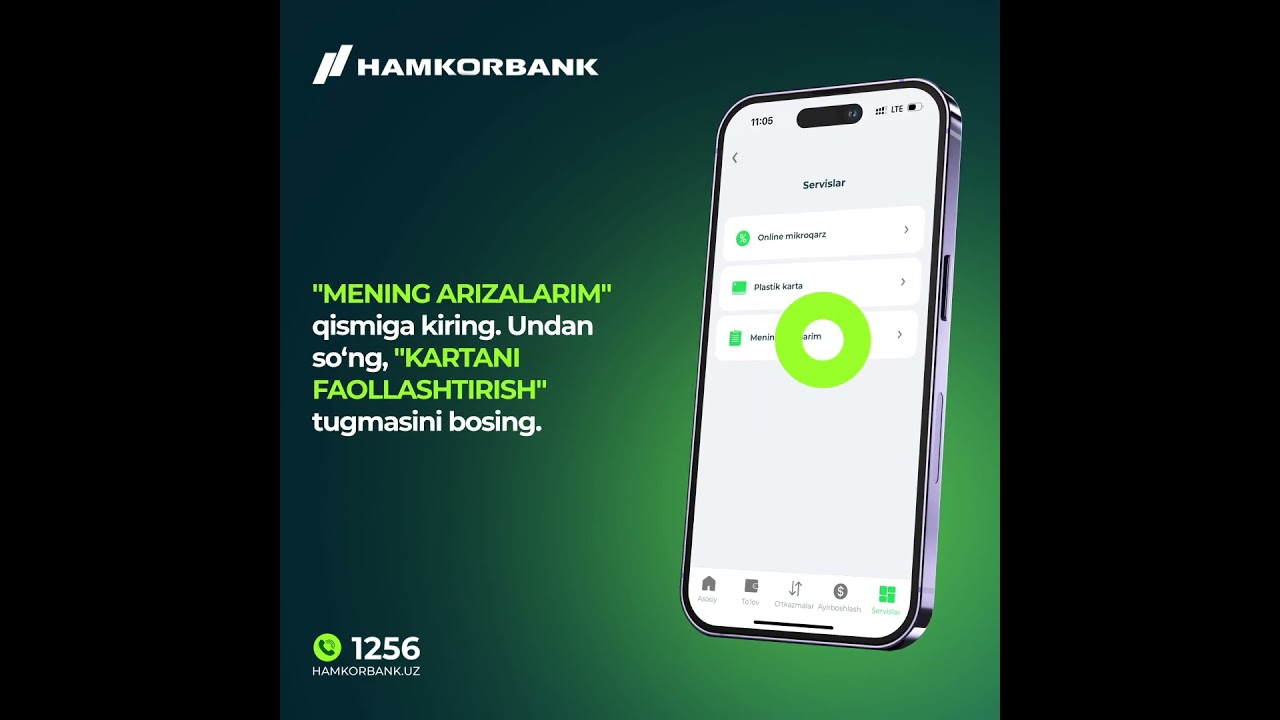 Yangi HUMO kartasiga PIN-kod o‘rnatish va SMS-xabarnoma xizmatini yoqish qo‘llanmasini havola etamiz