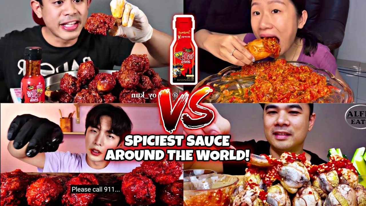 Nuclear Fire Sauce VS Other Spicy Sauce Around The World!🌶️🆚🌶️🥵🔥🔥🔥