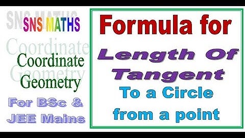 Length of Tangent Coordinate Geometry