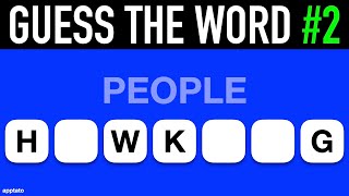 Guess the Word Game #2 | General Knowledge Trivia Questions and Answers | Family Game Night screenshot 1