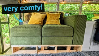 We Have a Couch! | Skoolie Conversion
