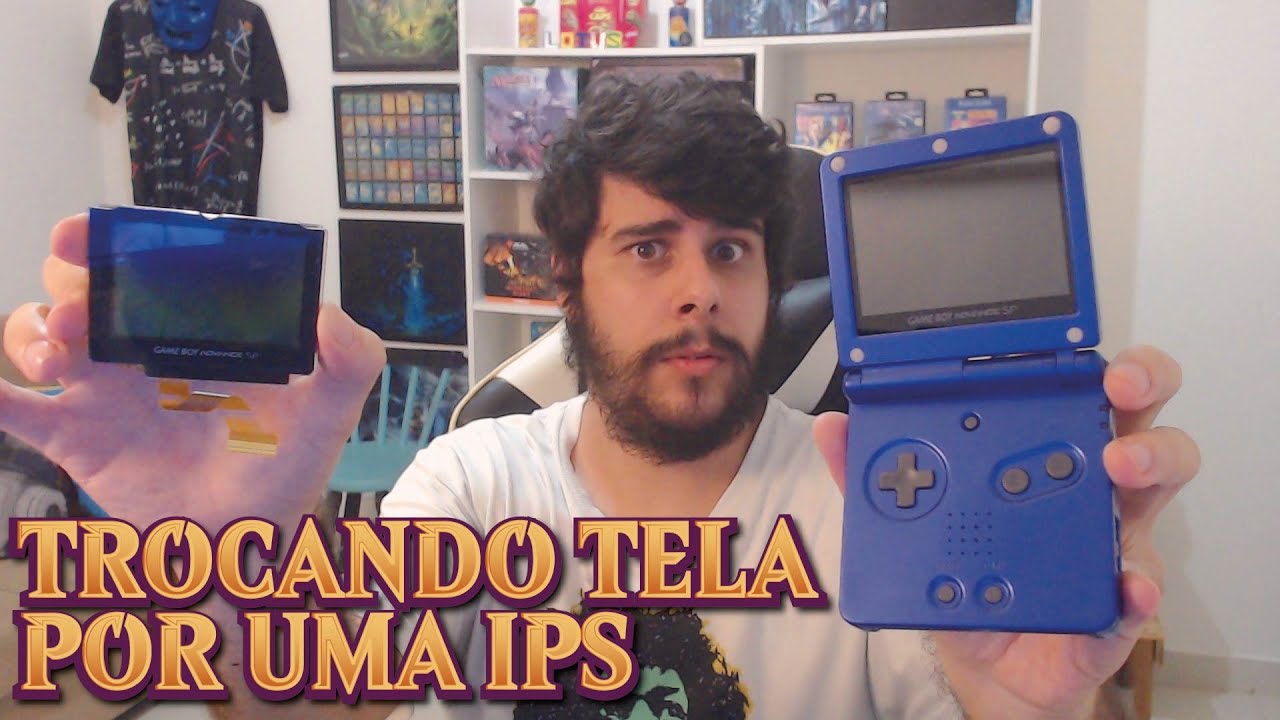 Como instalar tela IPS com BACKLIGHT no Gameboy Advance SP + troca de bateria