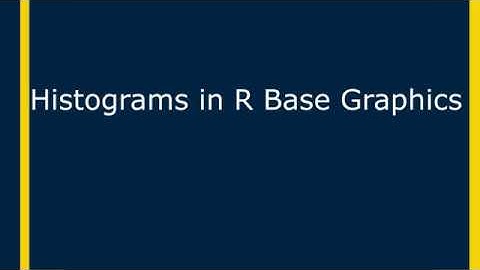 Creating a histogram in R (base graphics)
