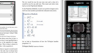 TI-Nspire Guide Algebra Fundamentals 1.4 - Radicals and Rational Exponents