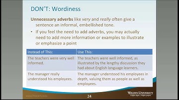Avoiding Wordiness and Redundancy