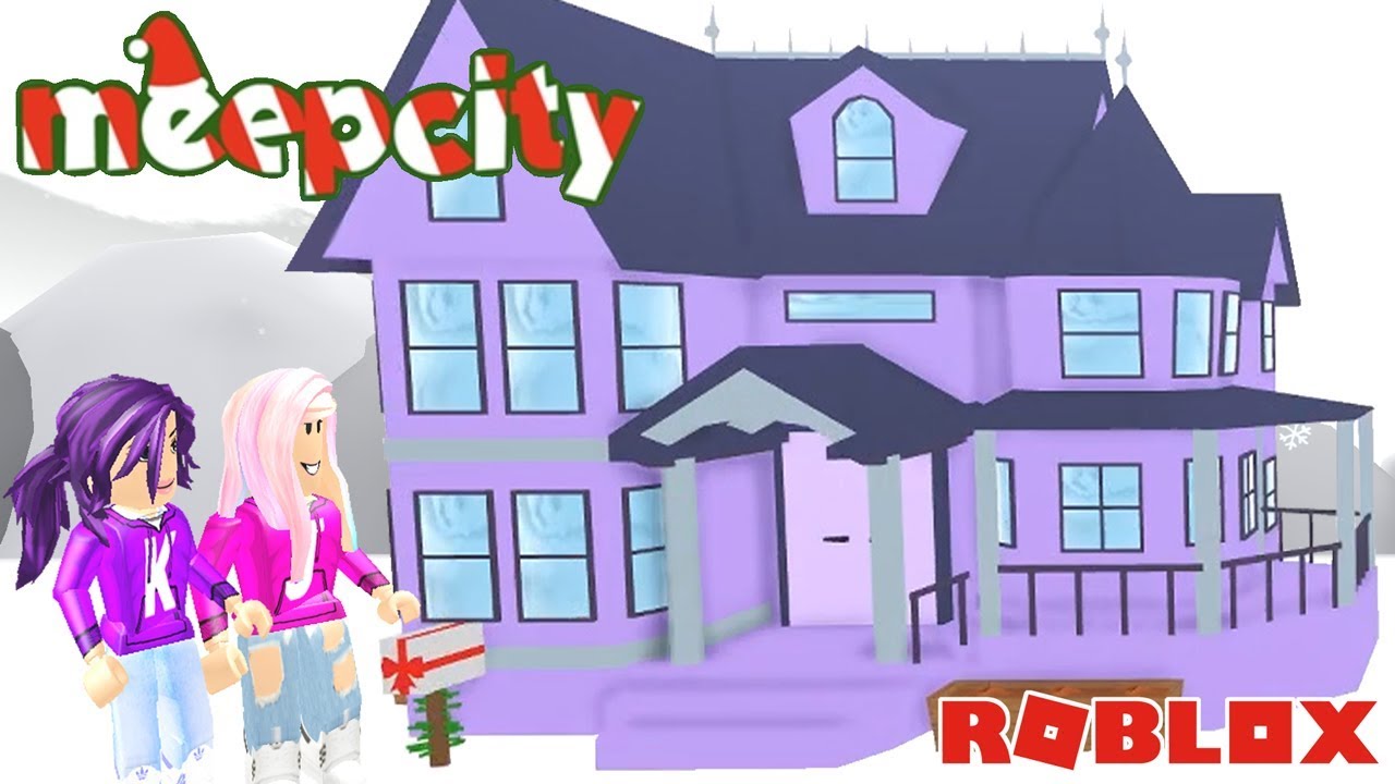 Janet S New Victorian Estate Home Roblox Meepcity Christmas Snow Edition Youtube - roblox meep city christmas