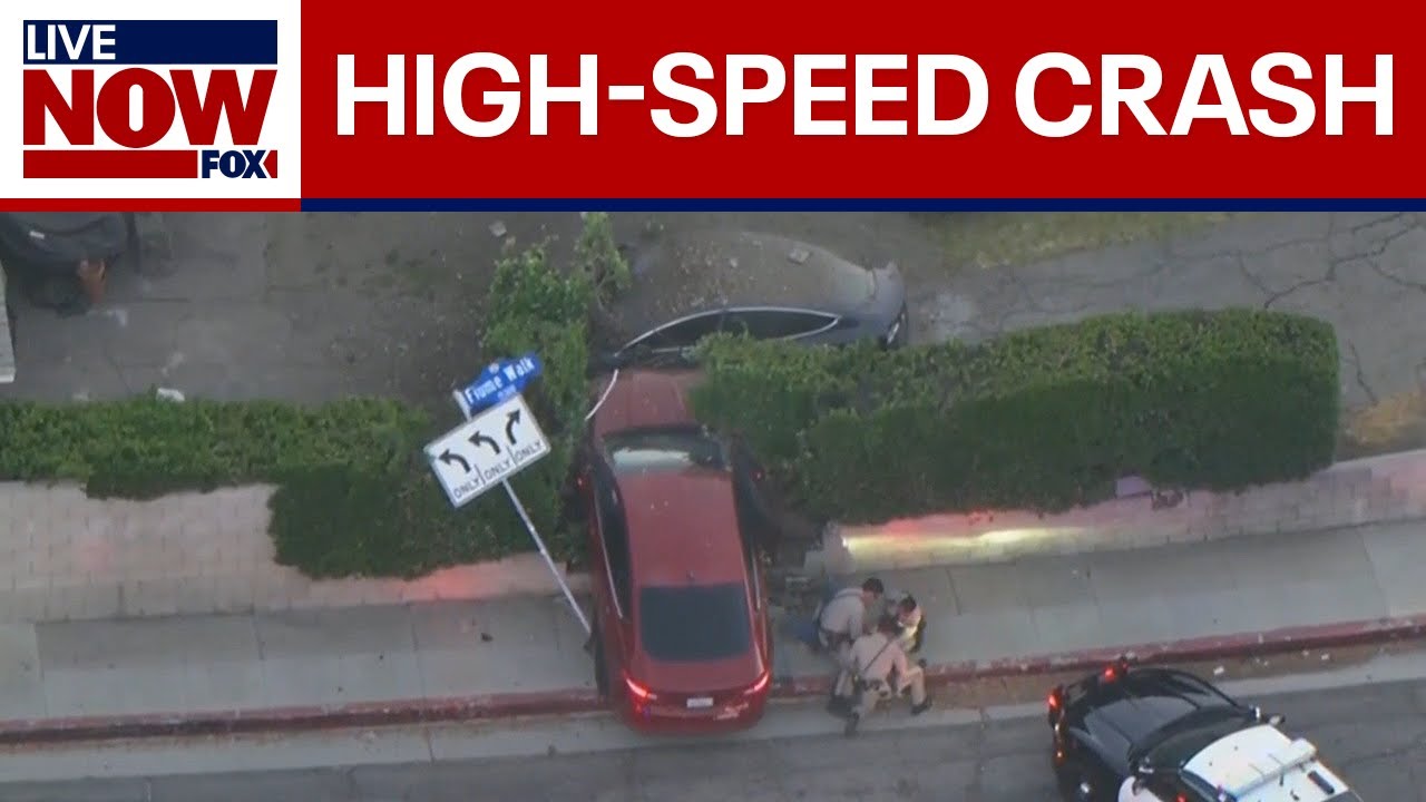 WATCH: DUI suspect crashes car after high-speed LA police chase | LiveNOW from FOX