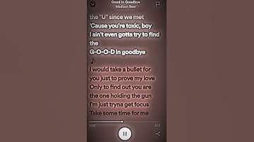 Thumbnail of Good In Goodbye - Madison Beer #lyrics #spotify #fyp #tiktoksong #trending #madisonbeer #subscribe ♡
