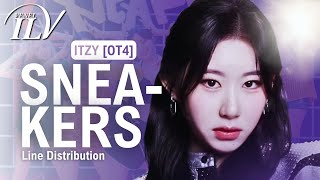 ITZY [OT4] - SNEAKERS | Color Coded Lyrics + Line Distribution