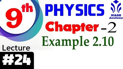 Example 2.10 | Chapter # 2 | Physics Class 9th | Lec# 24