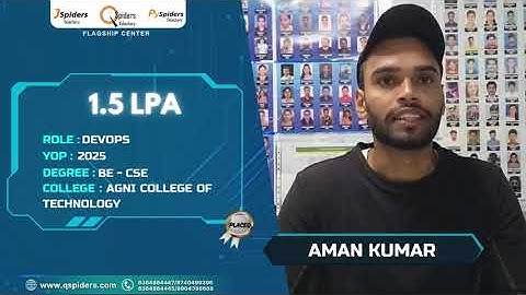 Congratulations Aman Kumar for getting placed as a DevOps.