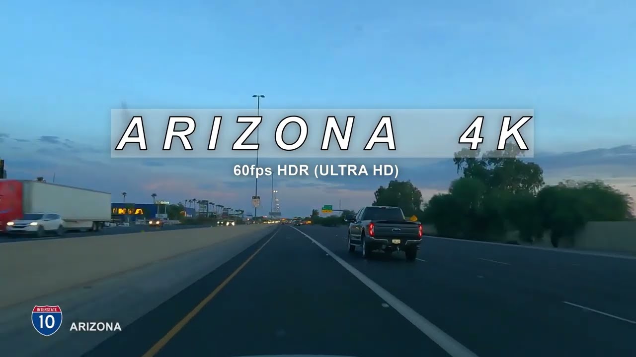 4K Arizona   I 10 من Phoenix إلى Tucson تجربة غروب مذهلة /