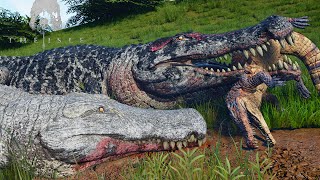DEINOSUCHUS CANÍBALES! SOY EL COCODRILO REY! comemos cocodrilos dinosaurios para sobrevivir The Isle screenshot 2