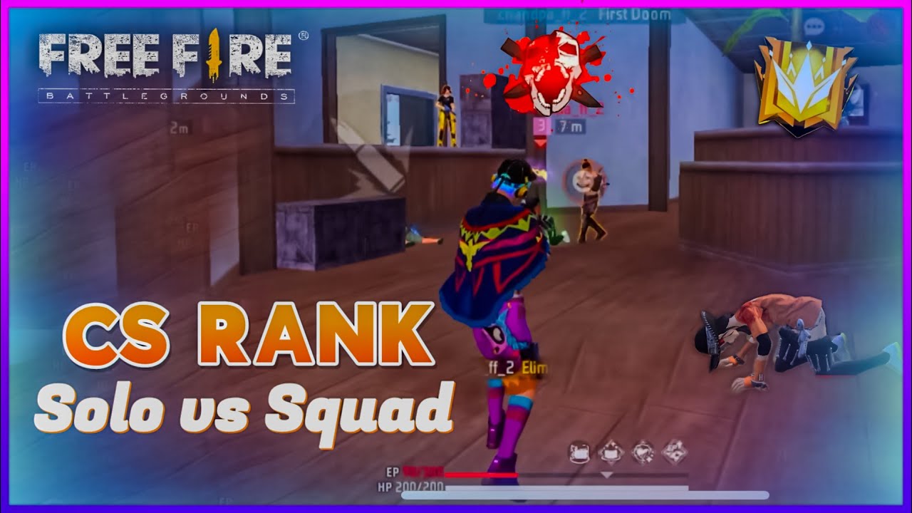 SOLO VS SQUAD || Rush Gameplay | Garena Free Fire || Sanskar Gaming ...
