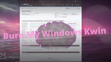 "Kwin Burn My Windows" Arch Linux Window Effects