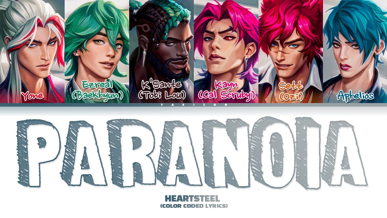HEARTSTEEL 'PARANOIA' ft. BAEKHYUN, tobi lou, ØZI, and Cal Scruby Lyrics | ENG/PT-BR HEARTSTEEL 'PARANOIA' ft. BAEKHYUN, tobi lou, ØZI, and Cal Scruby Lyrics | ENG/PT-BR