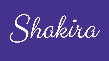 Learn how to Sign the Name Shakira Stylishly in Cursive Writing