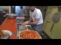 Massive 20 inch New York Style pizzas by Master Pizzaiolo Dan at Paradise Slice, Brick Lane, London.