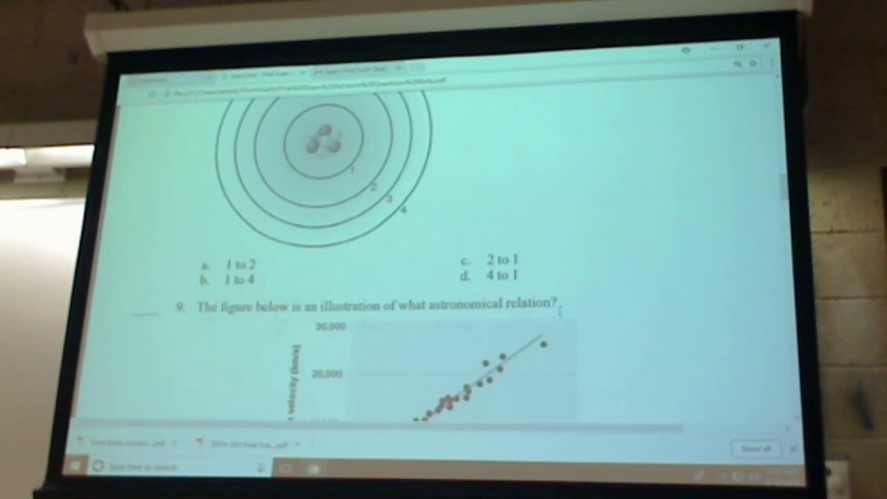 Final Exam Review - ERTH 101 Spring 2018