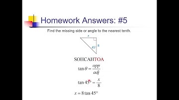 Right Triangle Trigonometry: Problem Set #1