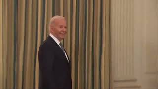 Biden Walks out like an Anime Villain