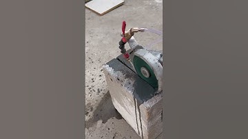 simple way to use grinder with water to cut ceramic, marble, concrete etc