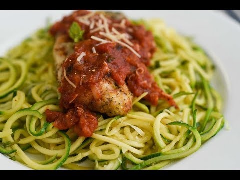 Chicken Parmesan with Zucchini Noodles