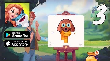 Pixelwoods: Color by number Gameplay Walkthrough Part 3 - Chapter 1 day ~ 2 (Android, IOS)