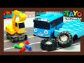 Tayo kendaraan berat mainan menunjukkan l 42 mari membangun bengkel mobil  l tayo bus kecil