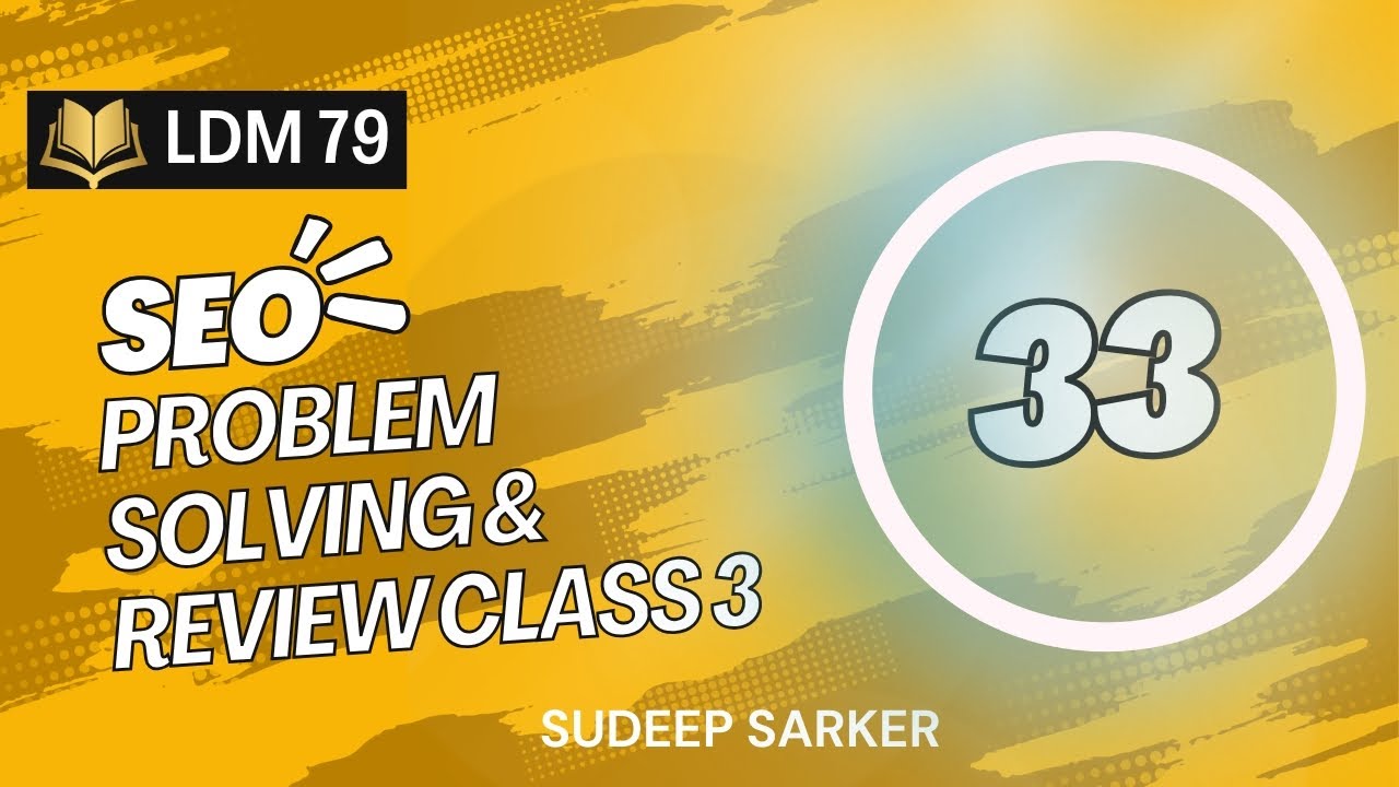 Problem Solving & Review Class 3 Class 33 - YouTube