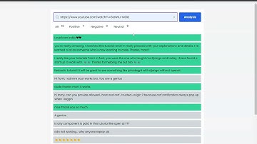 YouTube Comments Sentiment Analysis Web App using Flask