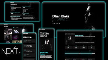 Explore Ethan Blakes Stunning Dark Mode Website (Nextjs & Typescript)