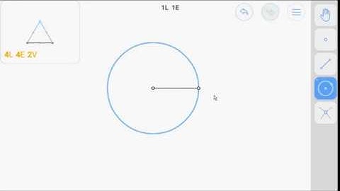 Euclidea - Alfa - Triângulo Equilátero