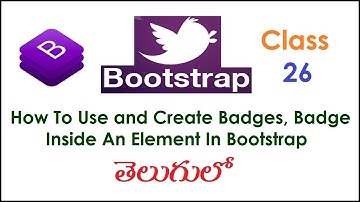 How to Use and Create Badges I Badge inside an Element Bootstrap Telugu 26 I Bootstrap Tutorial