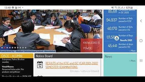 ISC ICSE RESULT SEMESTER 1 2021-2022